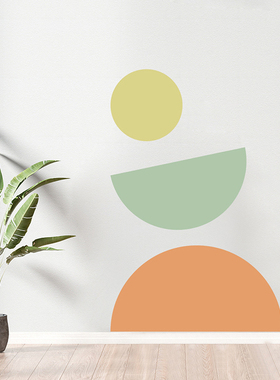 Bohoarch元素几何之美艺术客厅卧室圆弧拱形高级感遮丑墙贴纸自粘