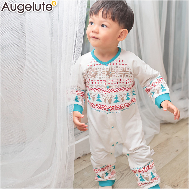 秋季图腾印花长袖连体衣