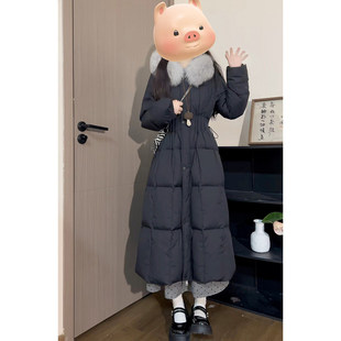 长款大毛领黑色棉服女冬季2026年新款巨好看的加厚蓬松保暖派克服