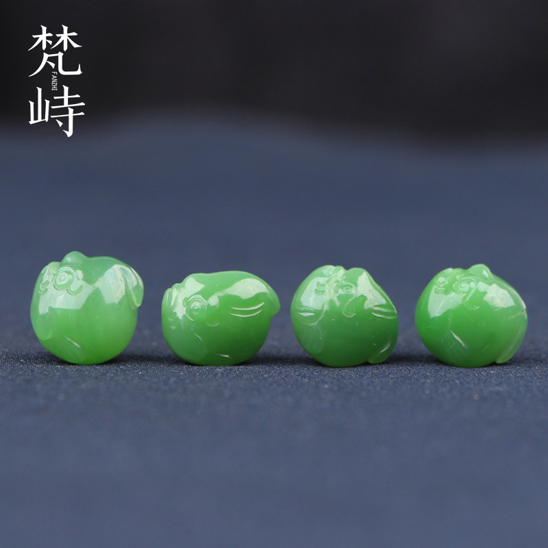 梵峙小鱼挂件和田玉碧玉