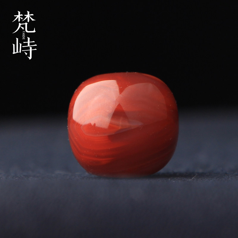 梵峙16.7南红玛瑙老型珠单珠散珠天然缠丝凤眼川料原矿送证书