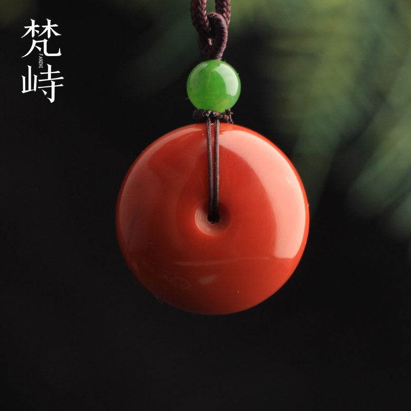 梵峙27南红玛瑙平安扣挂件吊坠