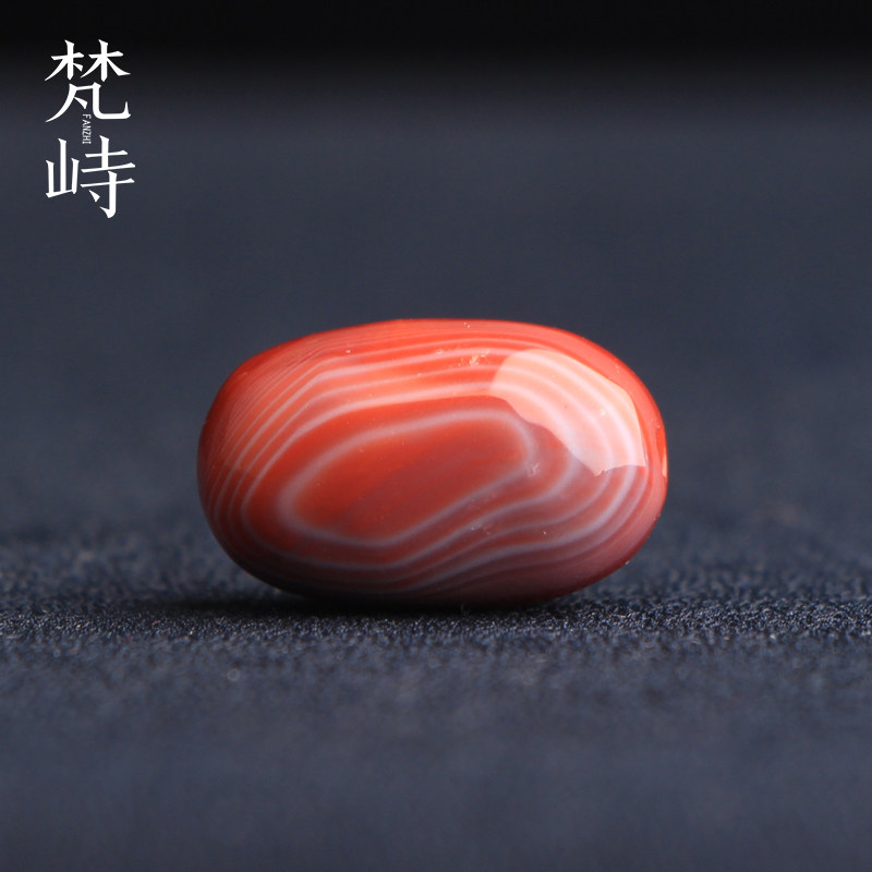 梵峙12.1南红玛瑙缠丝天眼枣珠桶珠路路通多宝珠川料原矿送证书