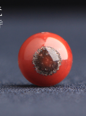 梵峙10.8南红玛瑙天眼锦红色多宝珠圆珠散珠配饰川料原矿送证书