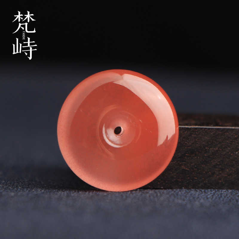 梵峙南红玛瑙平安扣挂件吊坠冰粉
