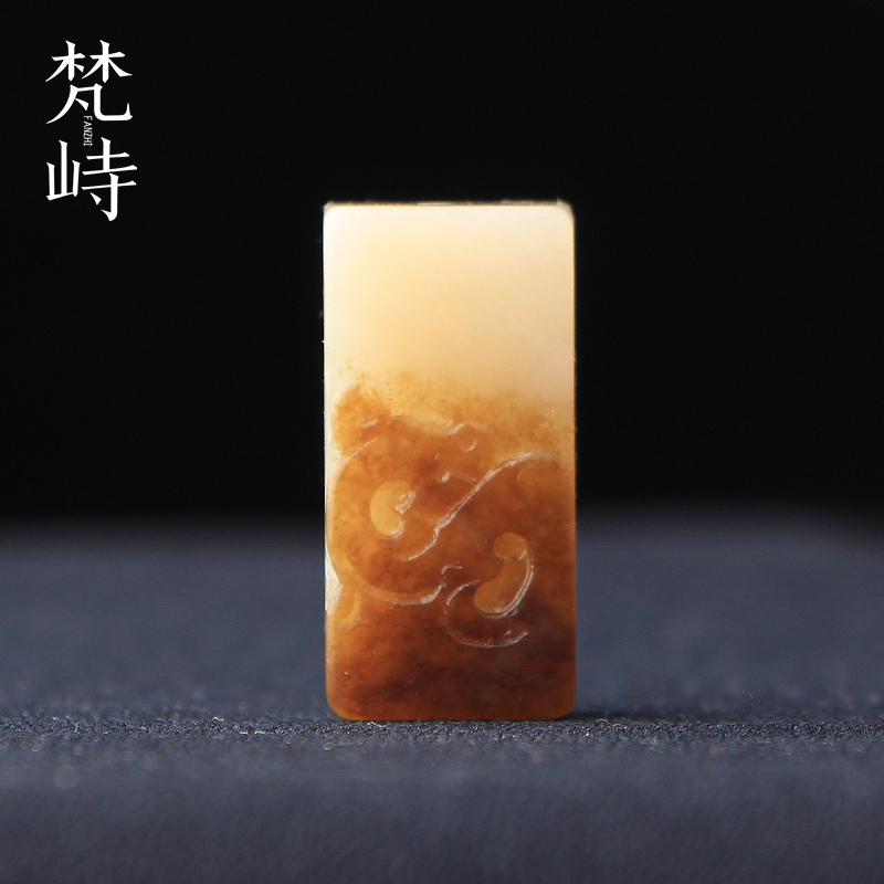 和田玉仿古龙桶珠糖白玉送证书