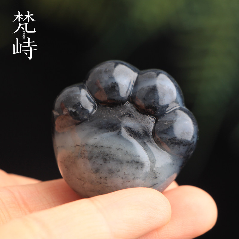 梵峙和田玉籽料青花玉挂件吊坠