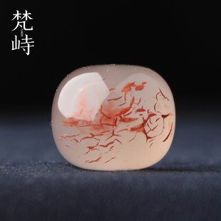 梵峙23南红玛瑙老型珠散珠多宝珠冻料火焰纹飘散花川料原矿送证