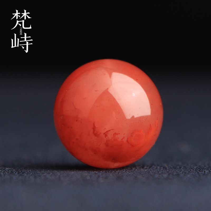 梵峙南红玛瑙圆珠冰飘花单珠散珠