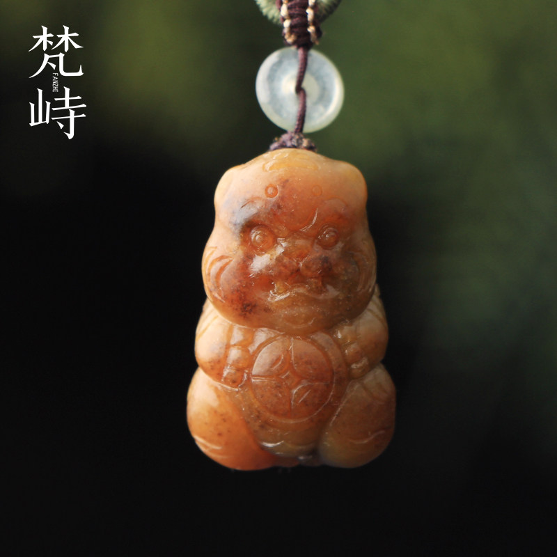 和田玉生肖虎挂件吊坠小老虎