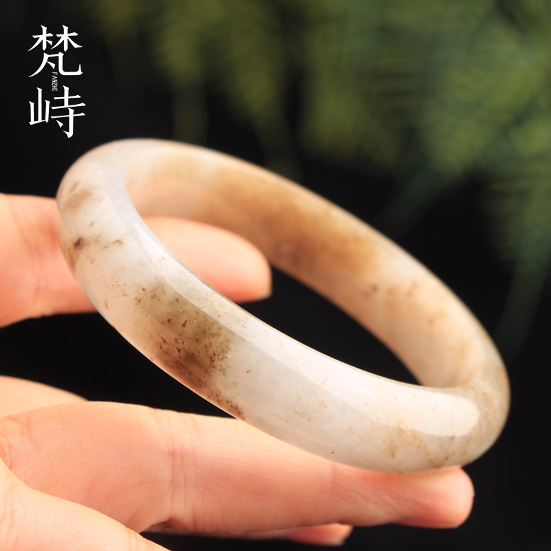 梵峙59翡翠手镯红红绯翠洒金飘