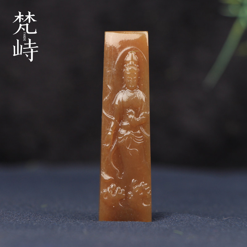 梵峙和田玉糖玉观音挂件吊坠玉石玉佩玉坠
