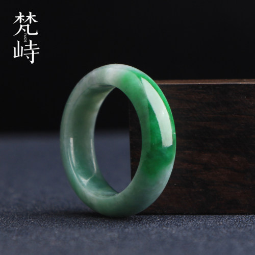 翡翠20.6翡翠戒指指环辣绿A货