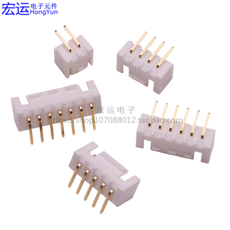 镀金XHB弯针 单排带扣卧式插座 HA/XHS 2.5mm镀金XHB-2AW 4AW