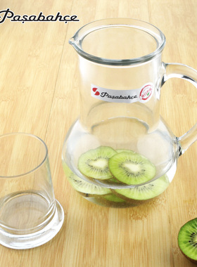 土耳其进口帕莎帕琦玻璃冷水壶套件凉水冷饮果汁泡茶壶圆形杯壶