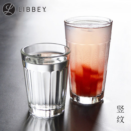 利比玻璃经典条纹杯子