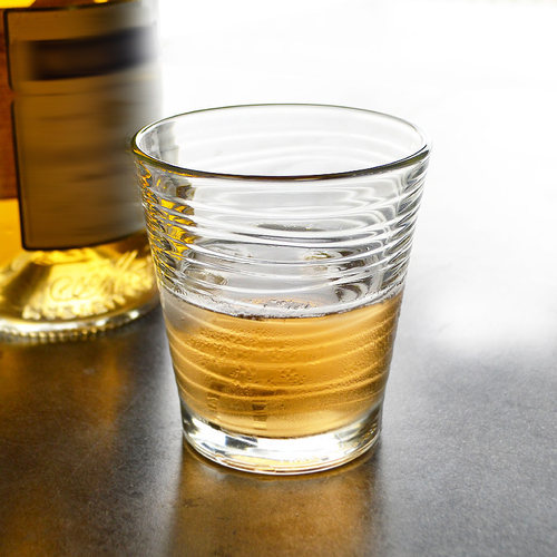 利比日式螺纹威士简约牛奶玻璃杯