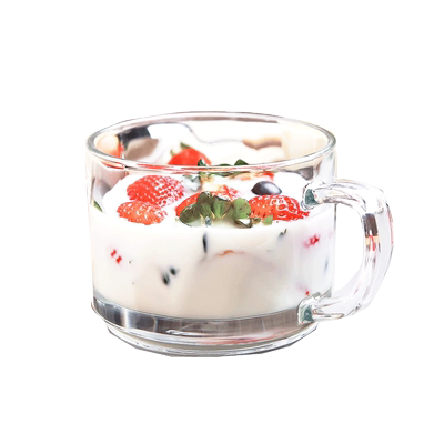喜碧500毫升耐开水玻璃杯子可微波耐热热饮杯有把大容量牛奶杯