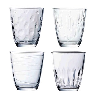 乐美雅可微波钢化玻璃杯子纽奥尔杯子开水杯泡茶杯锥形水杯牛奶杯