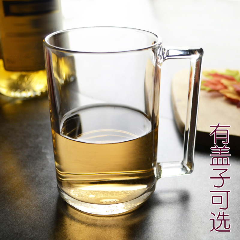 乐美雅耐热钢化玻璃带把内胆杯子
