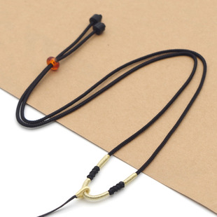 简约手工编织项链绳2m吊坠绳翡翠玛瑙挂坠绳水晶黄金男女挂脖绳子