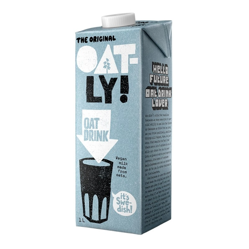9月产 OATLY 燕麦奶 1L*2瓶 低脂醇香燕麦奶植物蛋白早餐奶-CL