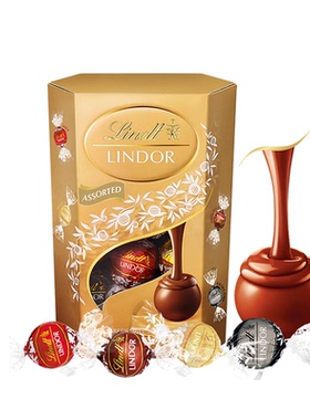 瑞士莲软心巧克力16颗盒装混合味礼盒进口糖果Lindt休闲零食CL