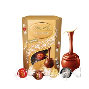 瑞士莲软心巧克力16颗盒装 混合味礼盒进口糖果Lindt休闲零食KJ