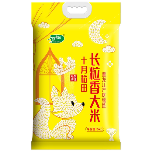 十月稻田 东北长粒香大米农家自产香米粳米 5kg