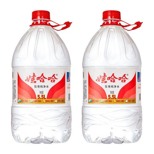 娃哈哈纯净水饮用水5.5L*4瓶特价家庭大瓶桶装矿泉水好喝不腻-CL