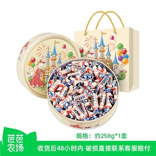 【芭芭农场兑换】大白兔奶糖约258g*1盒城堡圆铁盒