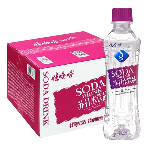 娃哈哈苏打水350ml*24瓶无汽无味微甜苏打水-CL