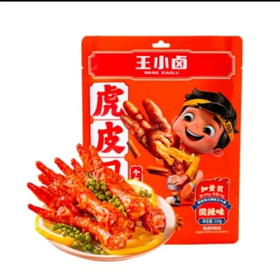 王小卤虎皮凤爪 210g*2包微辣味休闲小零食追剧解馋【TK】