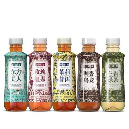 【品牌折扣】小罐茶茶饮料 500ml*5 东方美人/茉莉普洱/玫瑰红茶