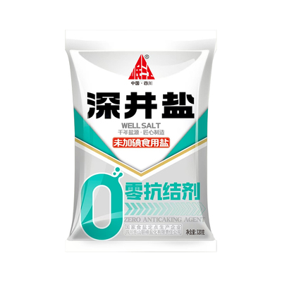 四川久大食用盐0添加抗结剂不加碘深井盐 320g1袋【dt】