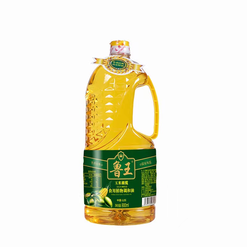 鲁王玉米橄榄食用植物调和油家用食用油900ml一瓶【qyg]