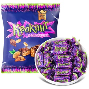 【品牌折扣】KDV巧克力味夹心紫皮糖 500g