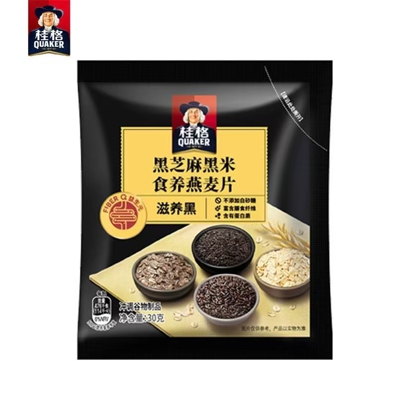 桂格即食燕麦片30g*20袋装懒人代餐营养早餐全谷物热冲饮麦片DR