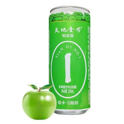【品牌折扣】天地壹号苹果醋（纤细罐） 330ml*6