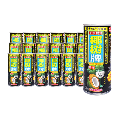 椰树牌椰子汁海南鲜榨椰汁植物蛋白饮料罐装 245ml*24罐-R