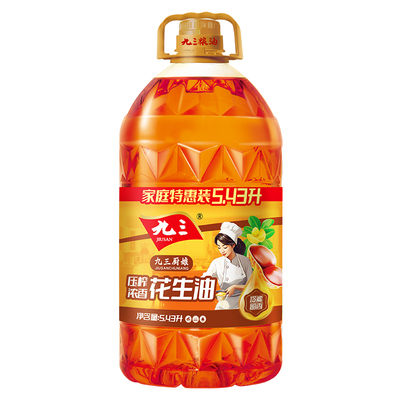 九三厨娘物理压榨花生油 5.43L清香健康烹饪油家庭桶装