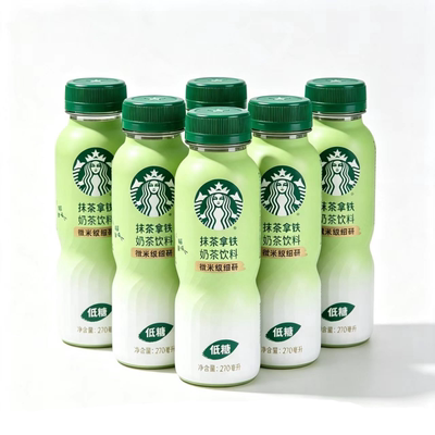 星巴克奶茶饮品抹茶拿铁270ml*6瓶门店同款抹茶粉低糖配方