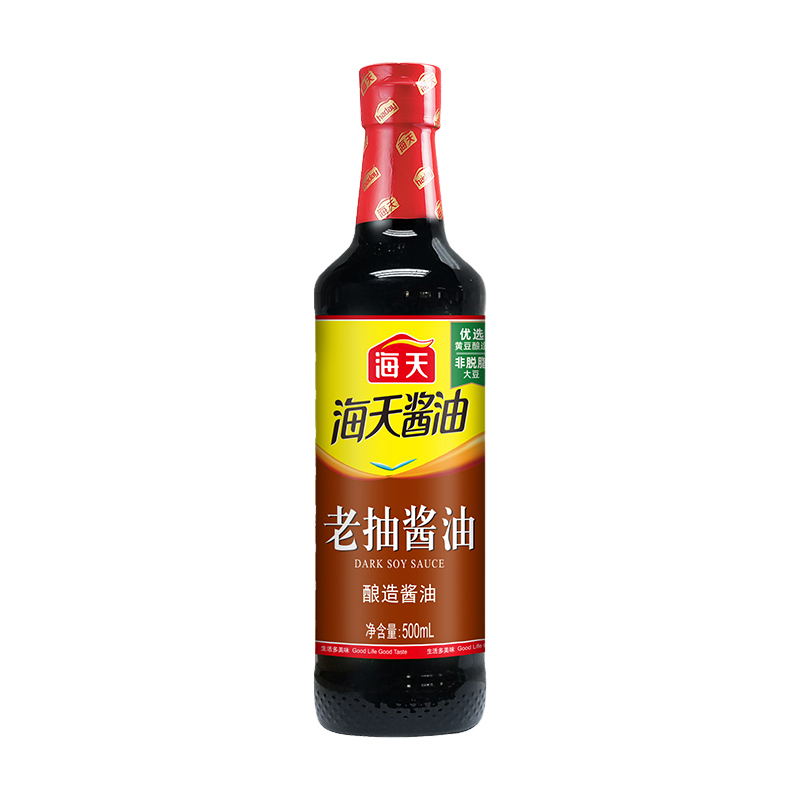 海天老抽酱油500ml*1瓶-白拿