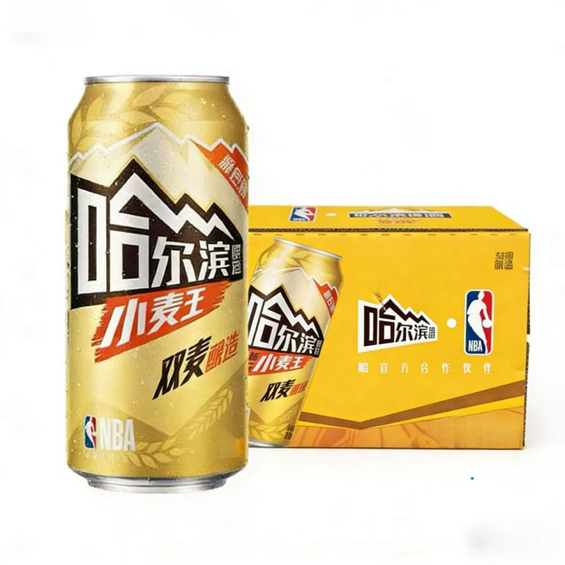 哈尔滨小麦王啤酒500ml*12罐聚会分享畅饮-CL