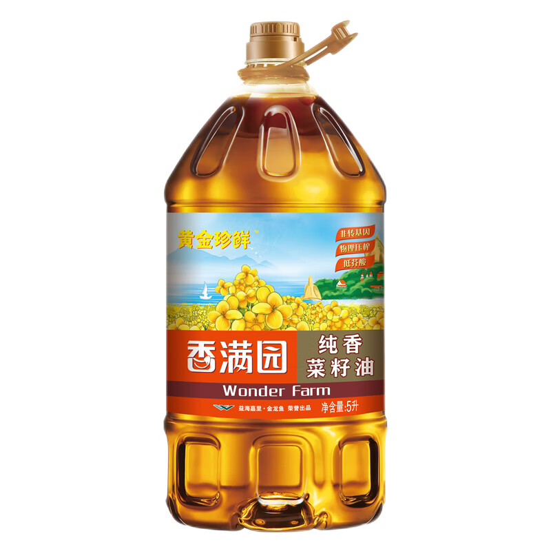 香满园黄金珍鲜纯香菜籽油5L