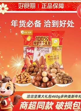 洽洽坚果大礼包460g多种类内含10包过节长辈送礼坚果零食大包装KJ