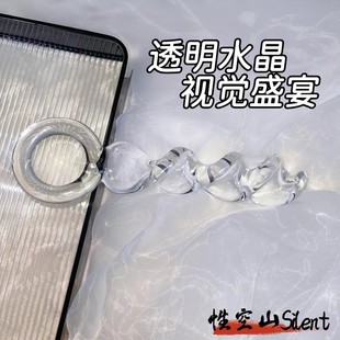 螺旋透明水晶实心玻璃仙女按摩棒女士可爱魔法棒新手迷你情侣礼物