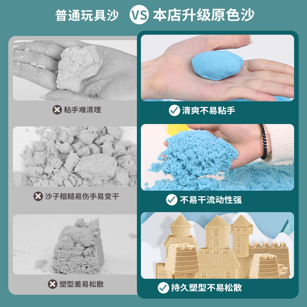 儿童沙子太空玩具沙桌室内宝宝沙滩玩沙工具男孩女孩大号沙池套装