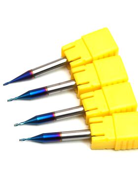 65度高硬钨钢合金2刃微小径平头球头铣刀R0.1R0.25R0.35R0.45R0.6