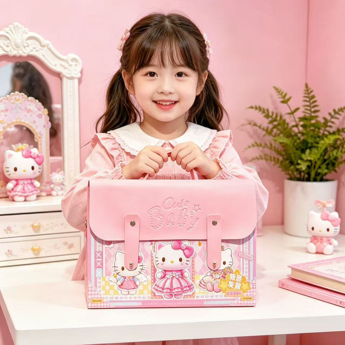 2026新款Hello Kitty库洛米粉色卡通儿童惊喜手提包少女DIY玩具